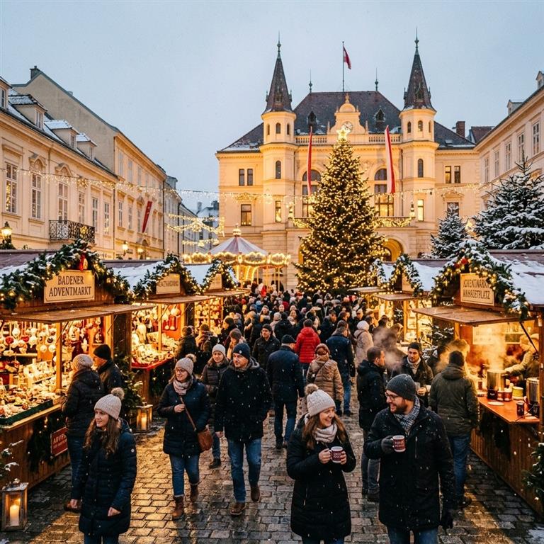 Baden a průvod čertů
