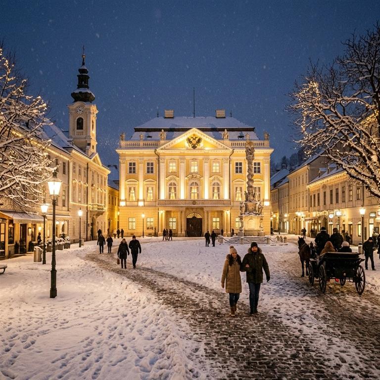 Baden a průvod čertů